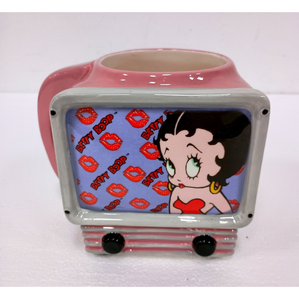 Vintage 2000 Betty Boop TV Collector Tea Coffee Mug Pink Retro Kitsch 3D